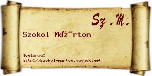 Szokol Márton névjegykártya
